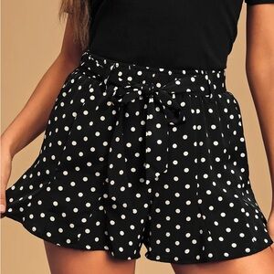 Lulu's Black Skirt with White Dots
